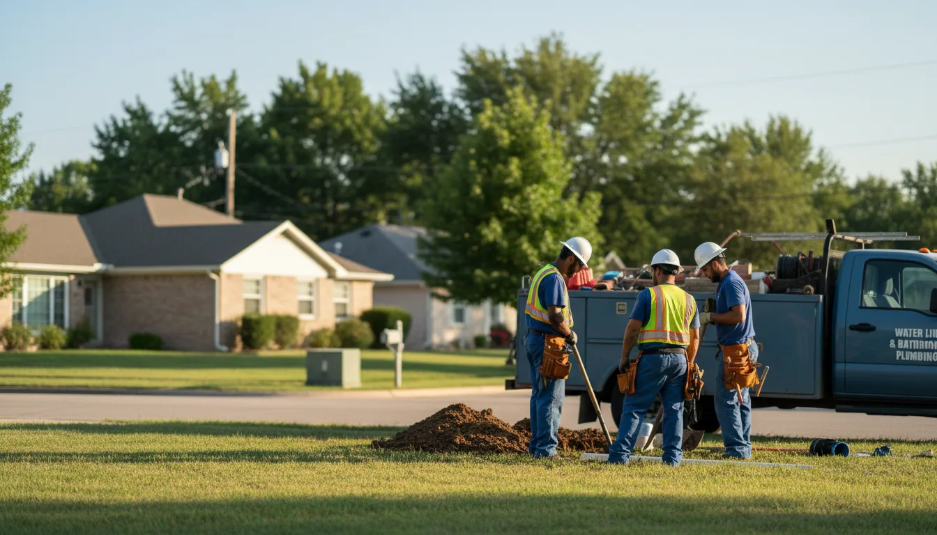Residential water line and bathroom plumbing service in Moulton, AL